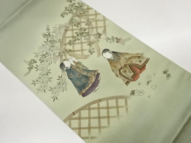 JAPANESE FUKURO OBI / KINSAI / FLORAL PLANTS